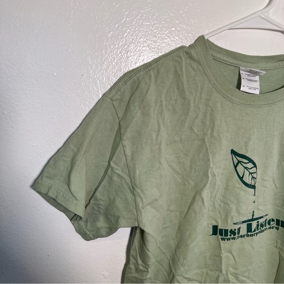 Just Listen T-Shirt Green Leaf - Picture 3 of 7